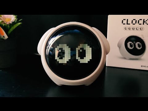 LED Table Clock with Digital Pixel Art