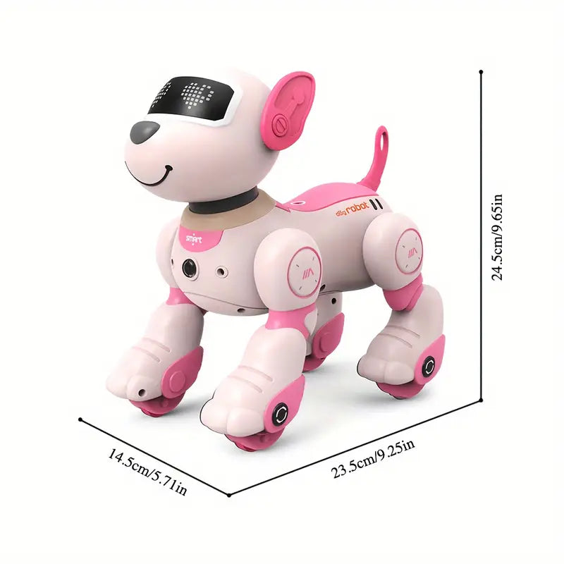 Interactive RC Smart Dog - 2.4GHz Voice-Controlled, Music, Dance & Follow Modes, USB Rechargeable, Perfect Gift for Family & Friends