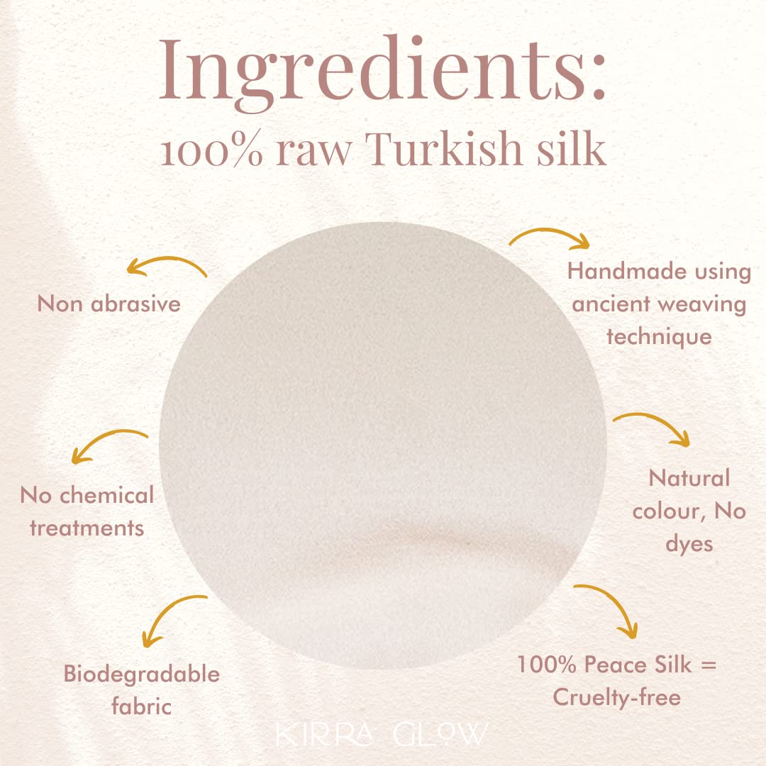 100% Pure Mulberry Turkish Silk Exfoliating Bath Glove