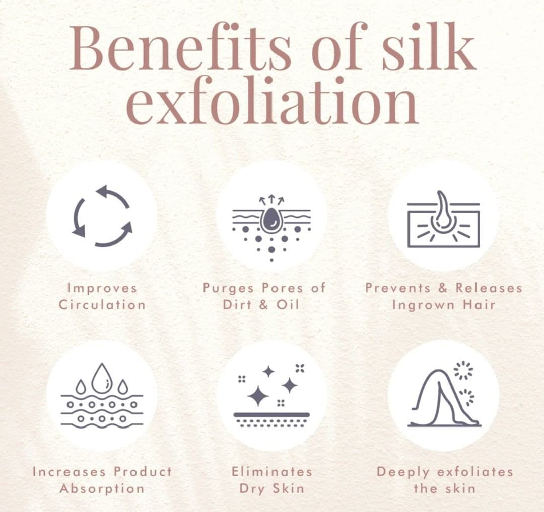 100% Pure Mulberry Turkish Silk Exfoliating Bath Glove