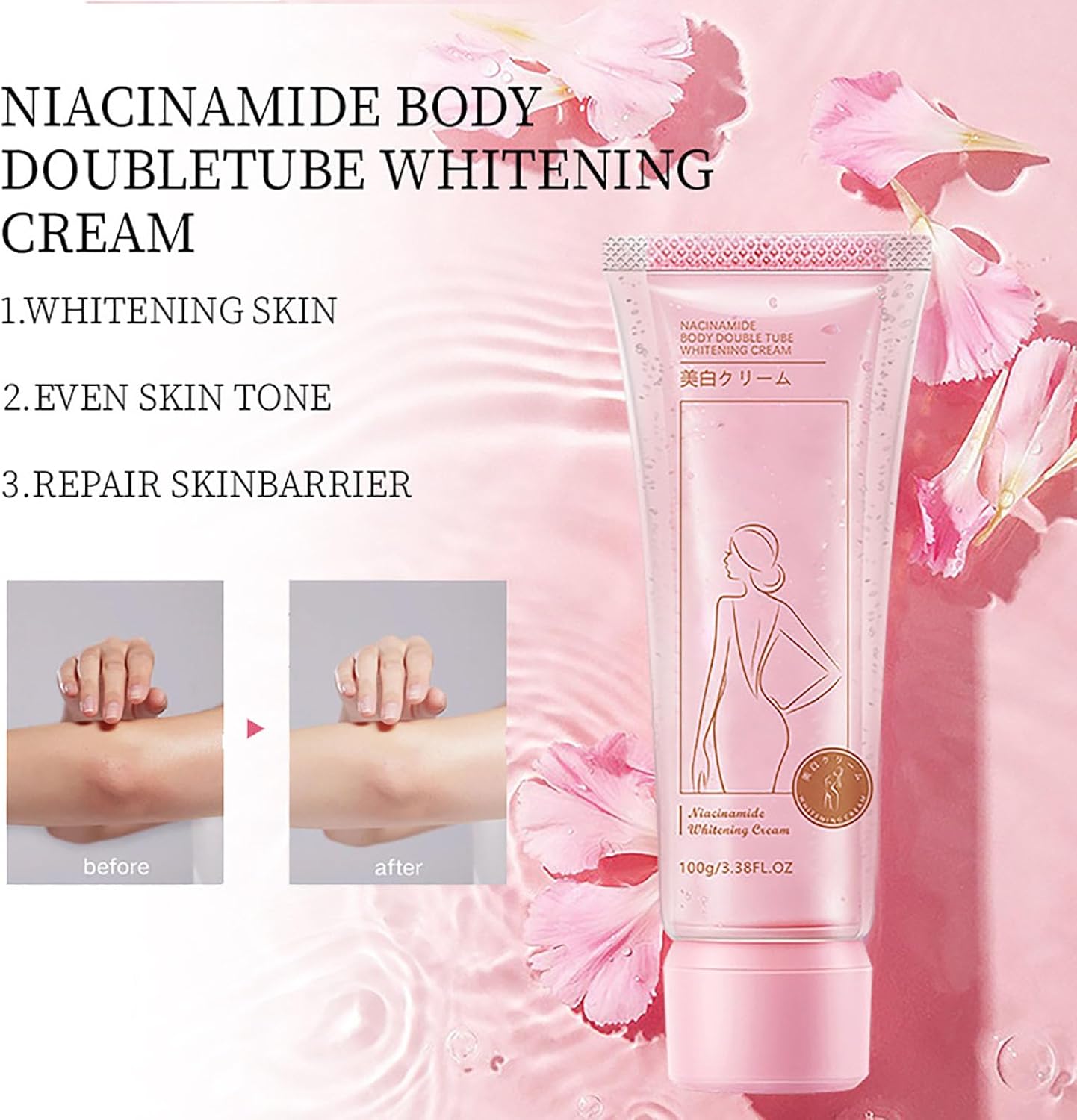 Niacinamide Body Double Tube Whitening Cream 100grams