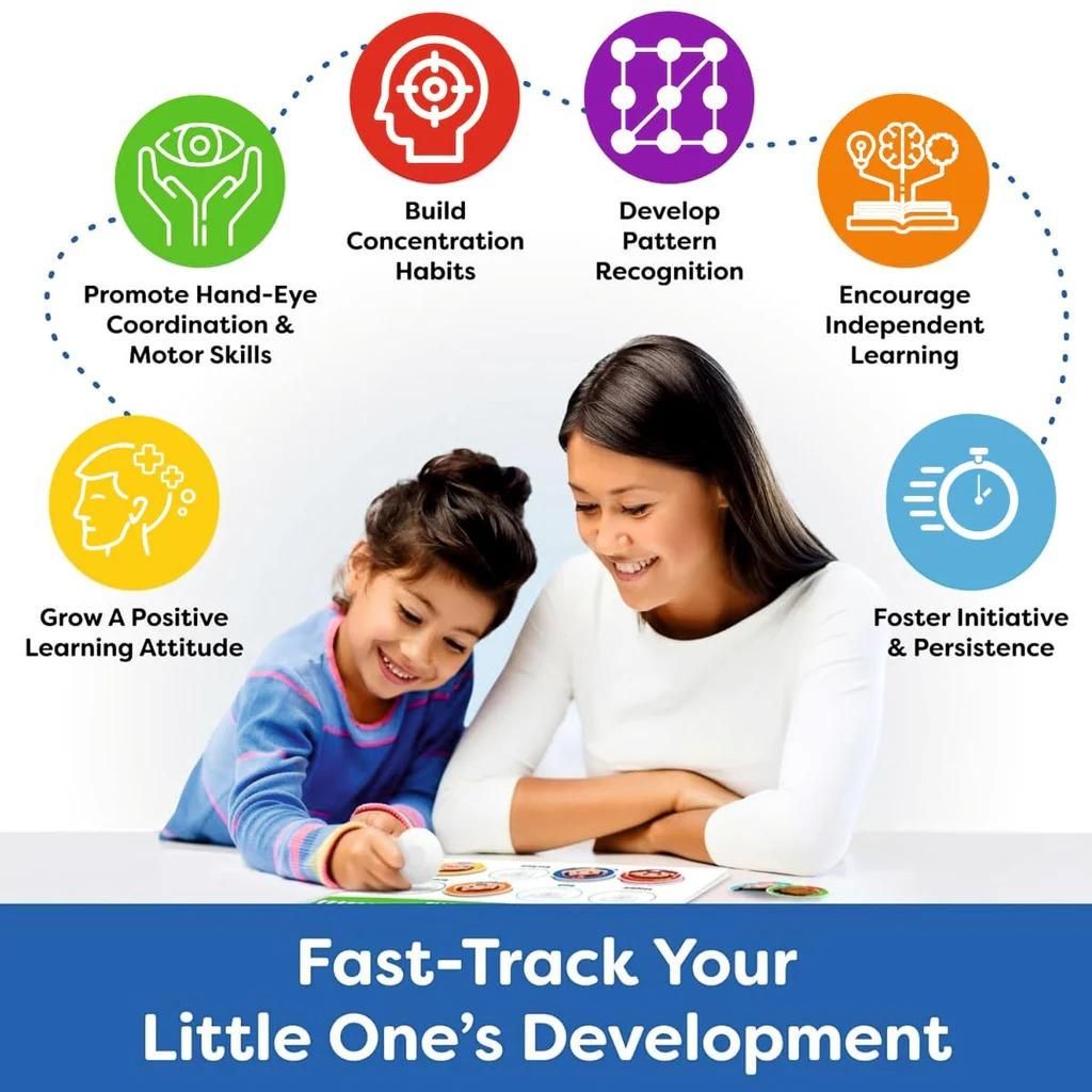Toddler Learning Book Level 1, Preschool book, 16 in 1 activity book for kids age 2 years+