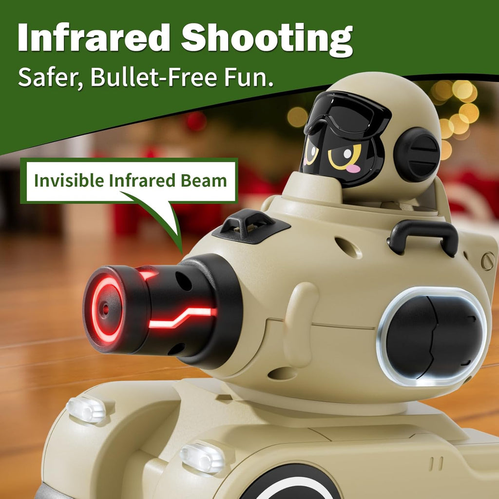 Cute Cartoon Remote Control Battle Tanks with Laser Tag | Dual RC Army Battle Set