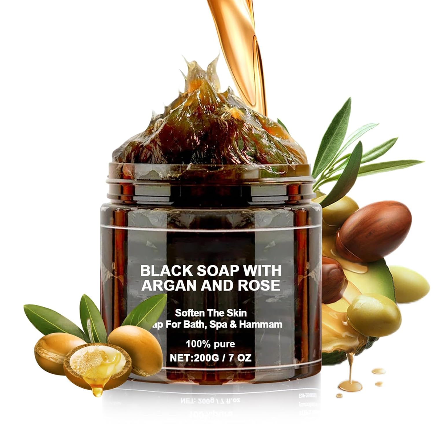 Moroccan Beldi Soap 200grams + Exfoliating Bath Glove