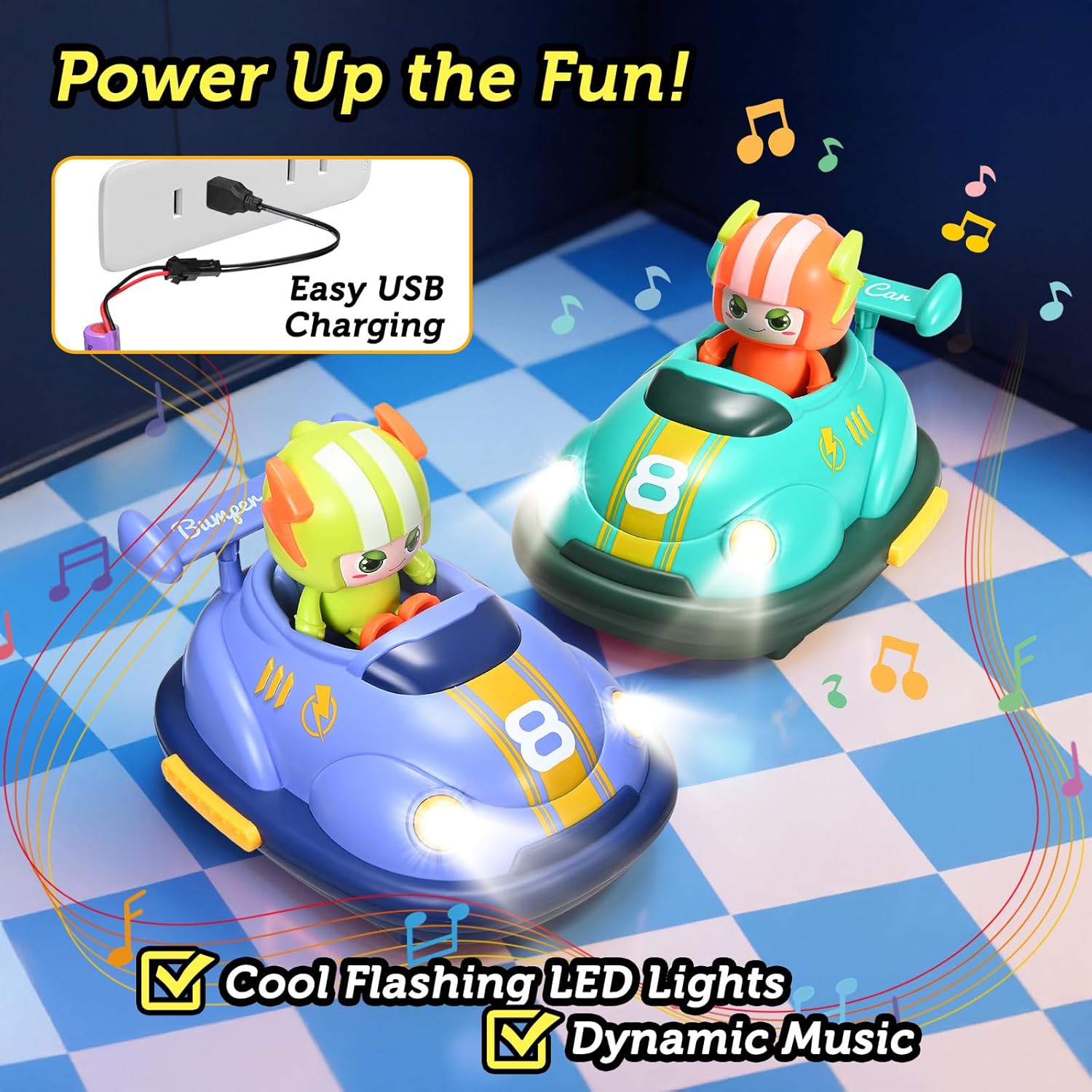 2 Player  Football Match Bumper Cars