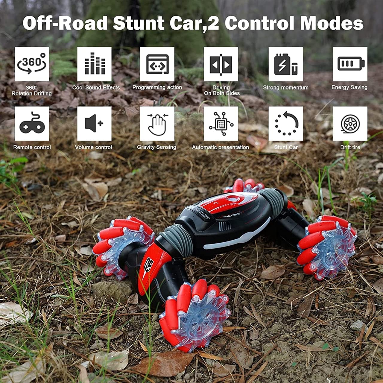 RC Off-Road Stunt Car (Hand Sensor+ Remote Control)