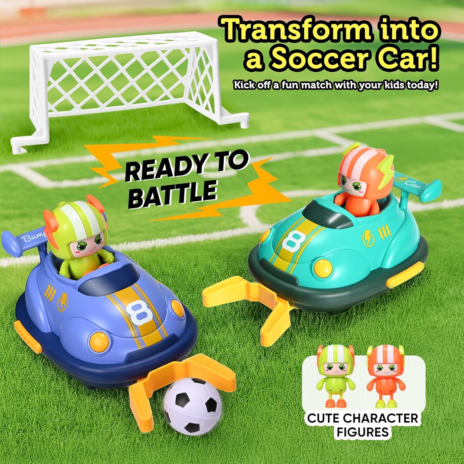 2 Player  Football Match Bumper Cars