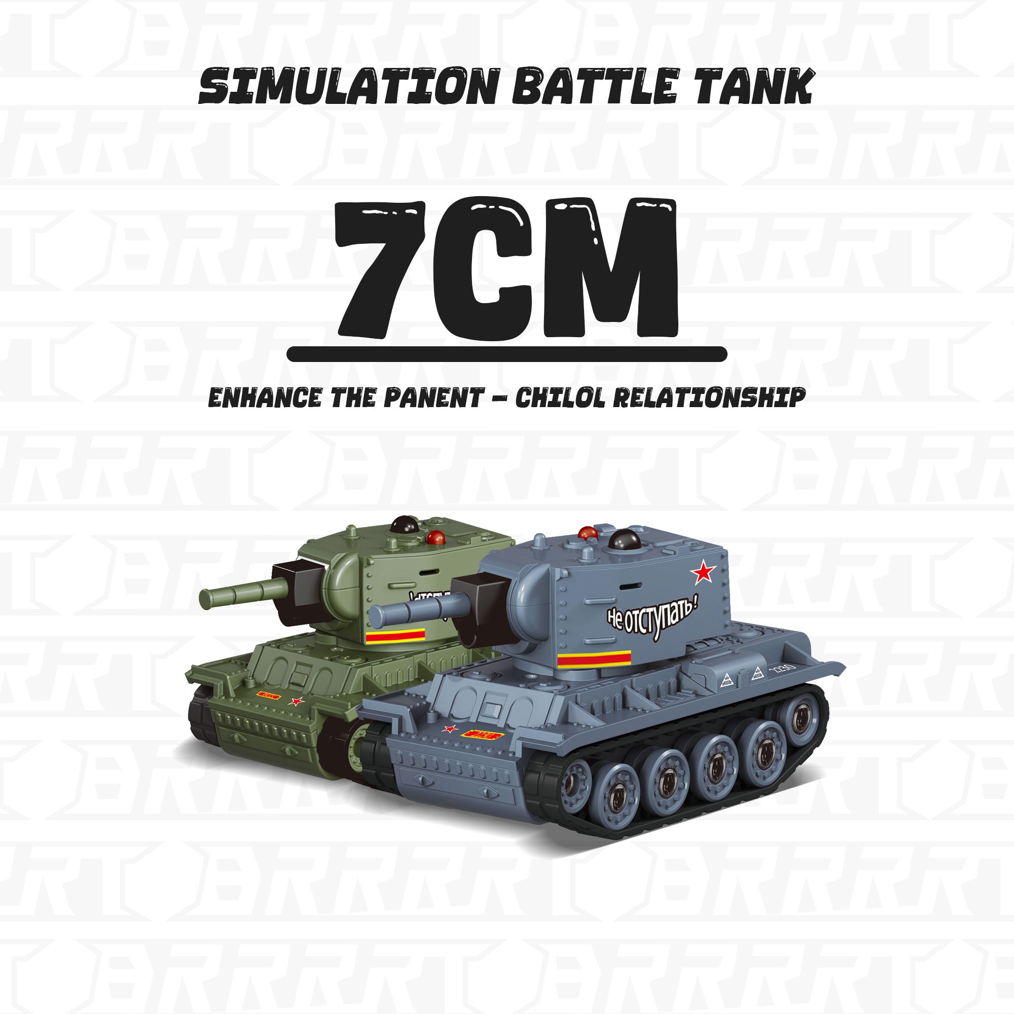 2-Mini RC Battle Tank with Infrared Combat & Rotating Turret