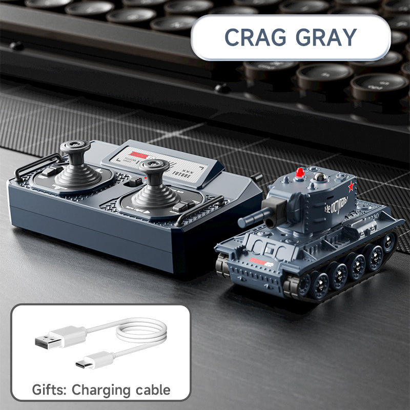 2-Mini RC Battle Tank with Infrared Combat & Rotating Turret