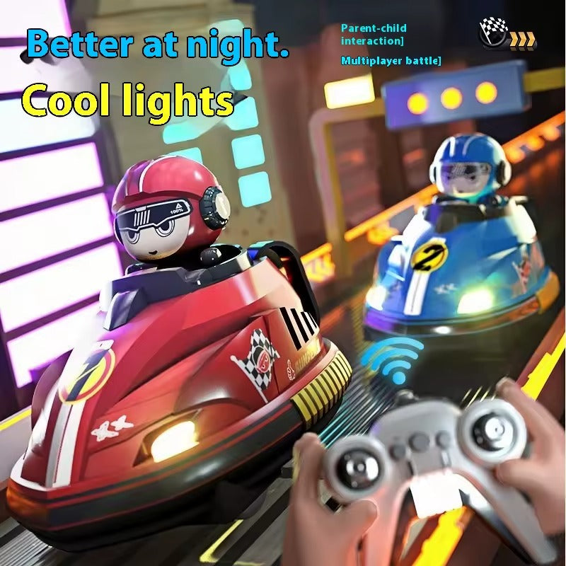 2-Player Remote Control Bumper Cars with Ejecting Drivers