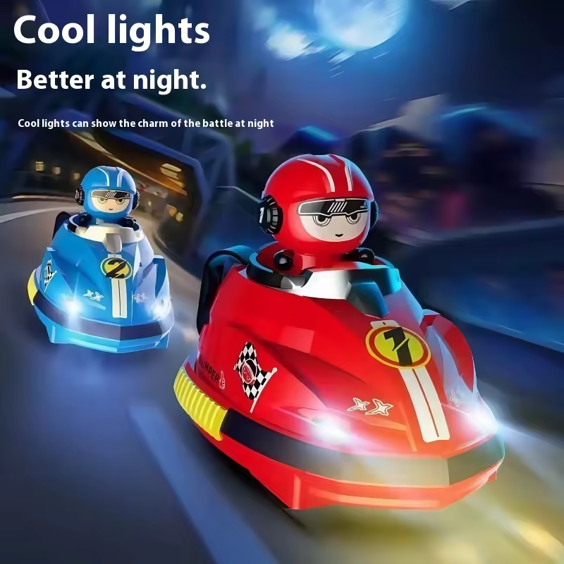 2-Player Remote Control Bumper Cars with Ejecting Drivers