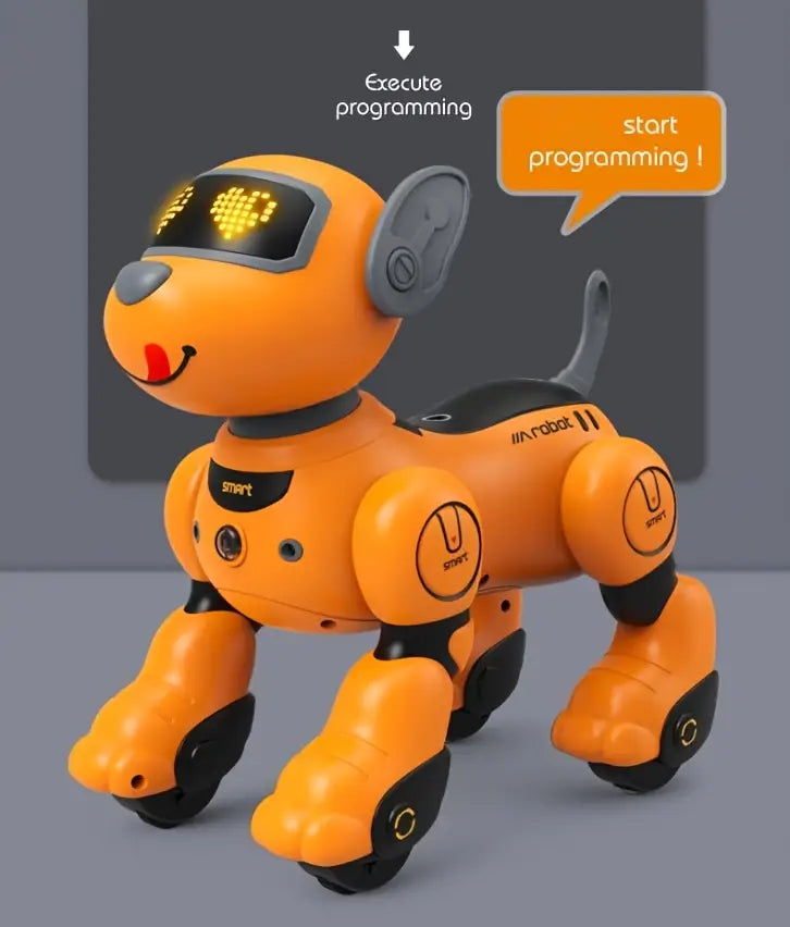 Interactive RC Smart Dog - 2.4GHz Voice-Controlled, Music, Dance & Follow Modes, USB Rechargeable, Perfect Gift for Family & Friends