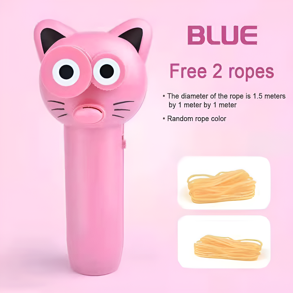 Rope launcher fun decompression toy