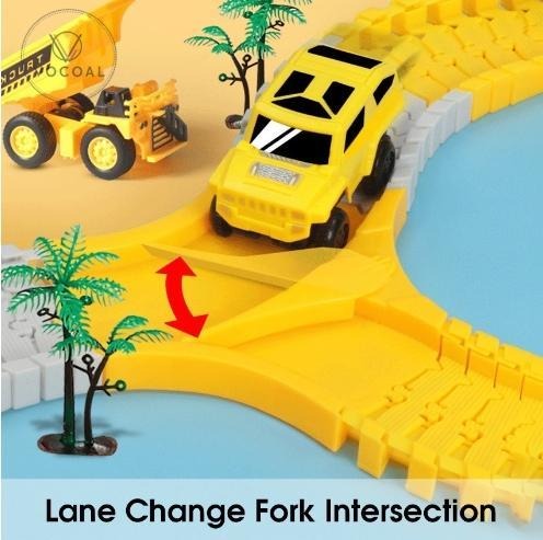 Construction Track Playset with Cars