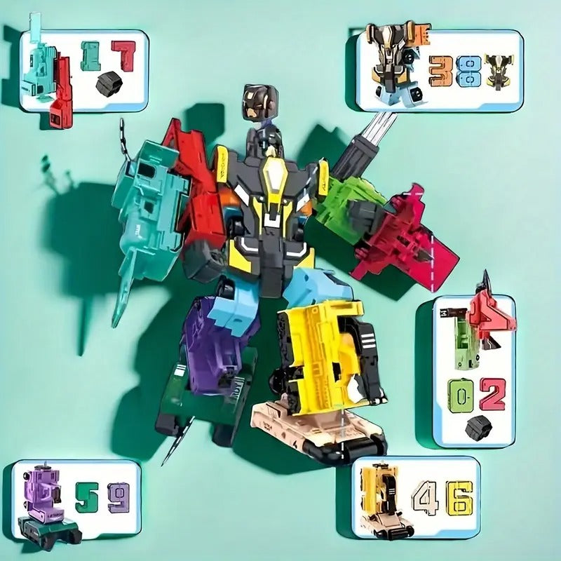 Transforming Number Robot Mech Warrior Set
