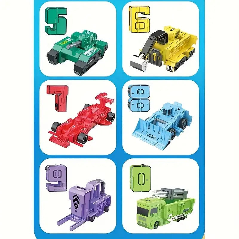 Transforming Number Robot Mech Warrior Set