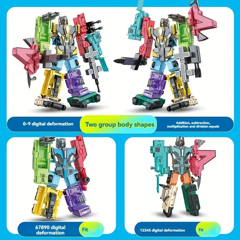 Transforming Number Robot Mech Warrior Set